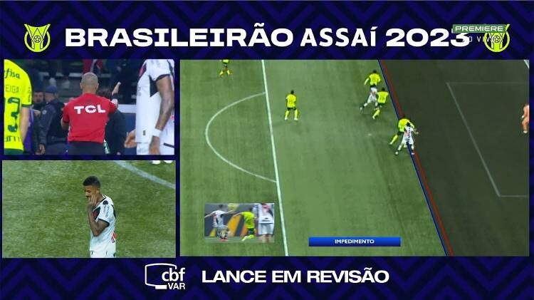 Gol de Paulinho foi mal anulado por Wilton Pereira em 2023 – Foto: Reprodução Sportv