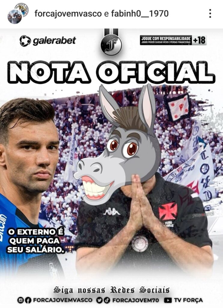 Força Jovem não economizou nas palavras – Foto: Reprodução Instagram FJV