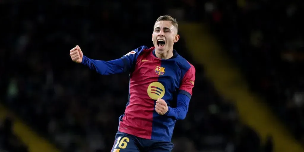 Fermin Lopez celebrando um gol contra o Valencia
