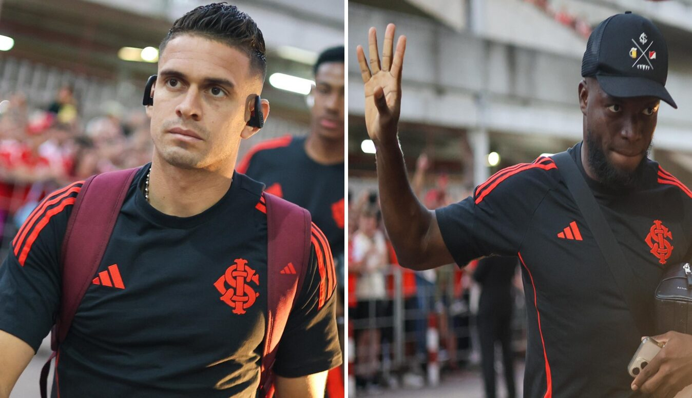 Borré e Valencia durante treinamento