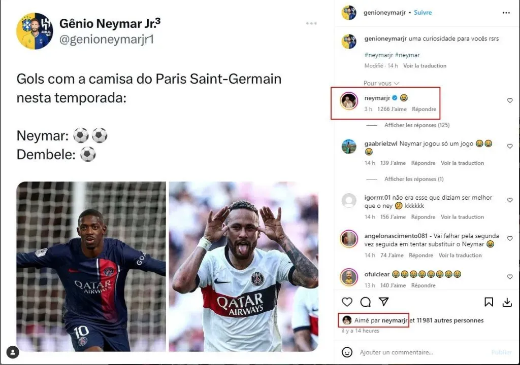 Dembélé levantando o troféu da Champions League com o PSG