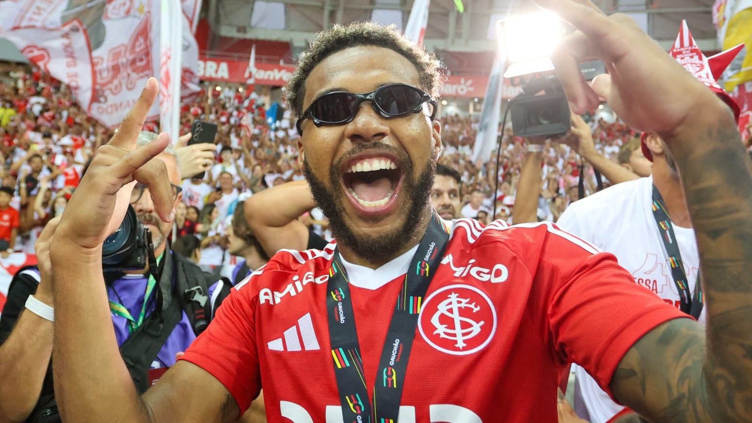 Wesley em ação pelo Internacional.