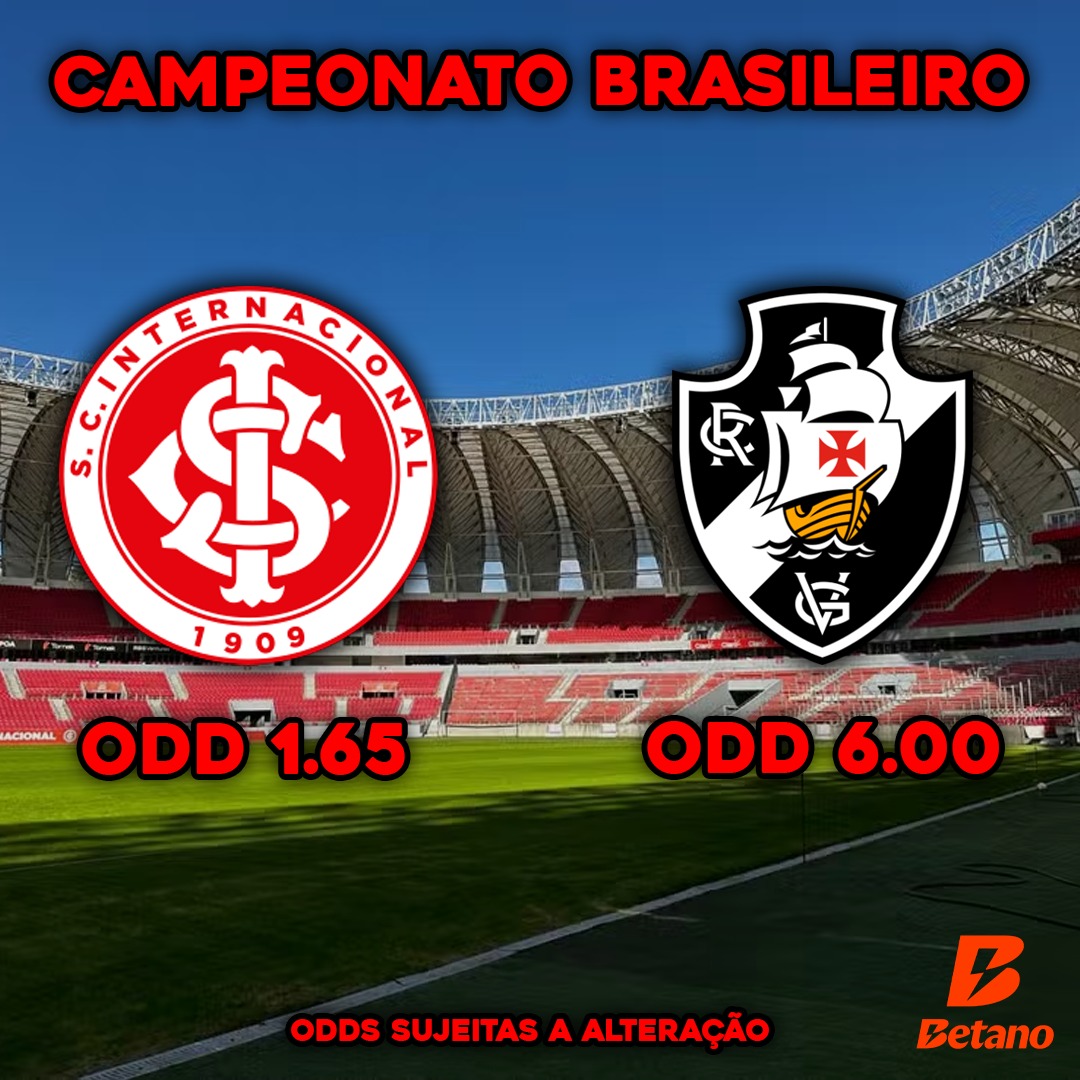 Imagem do confronto entre Internacional e Vasco