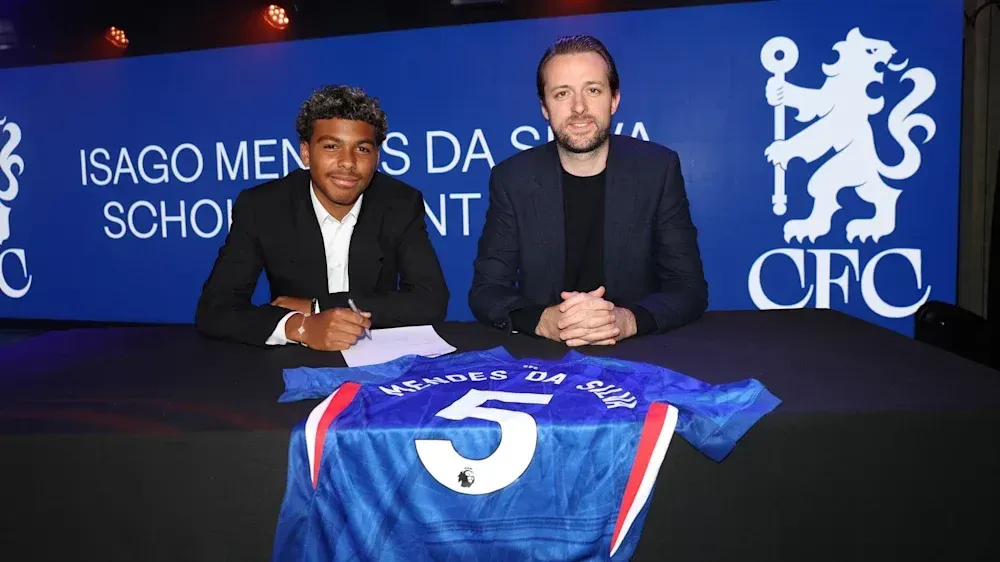 Isago Silva, filho de Thiago Silva. Foto: Reprodução/Chelsea