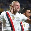 Haaland em ação com o Manchester City