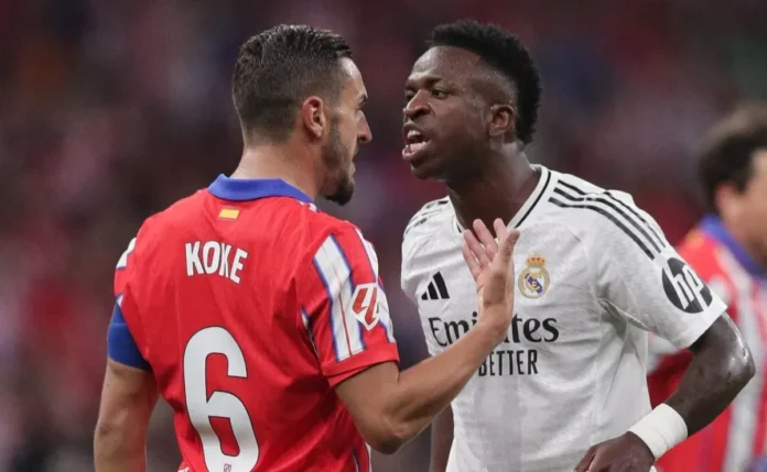 Vinícius Júnior rebate provocação de Koke sobre Mbappé ser superior no Real Madrid