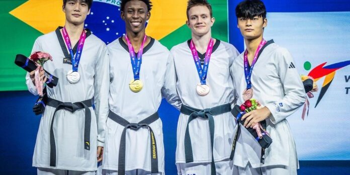 Henrique Marques garante segundo ouro do Brasil no Mundial Henrique Marques conquista 2º ouro brasileiro no Mundial de Taekwondo