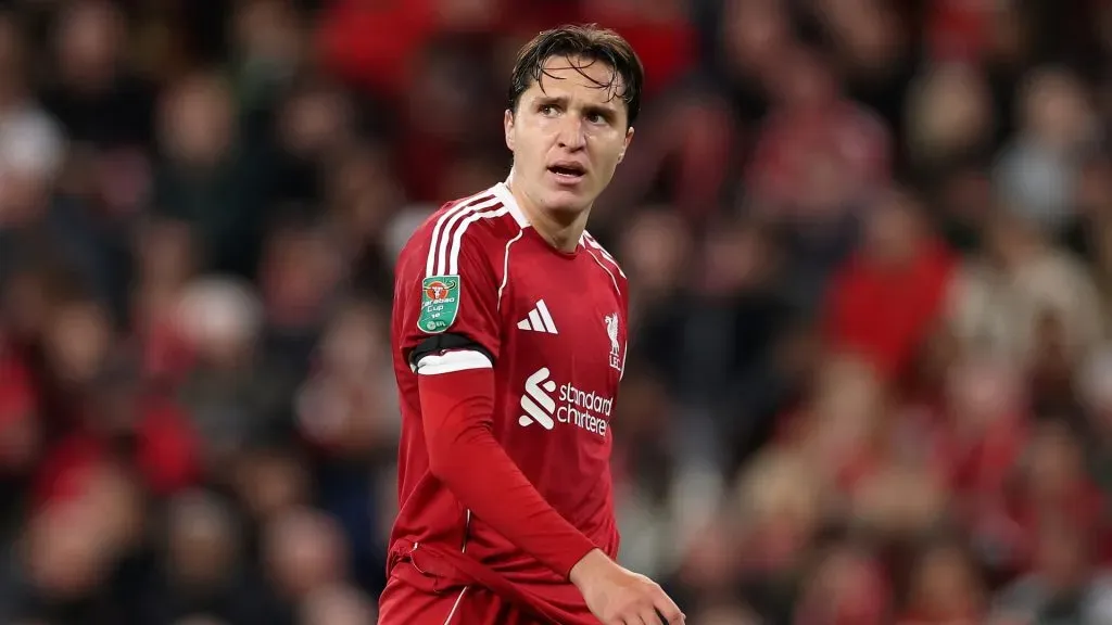 Chiesa jogando pelo Liverpool. Foto: Jan Kruger/Getty Images