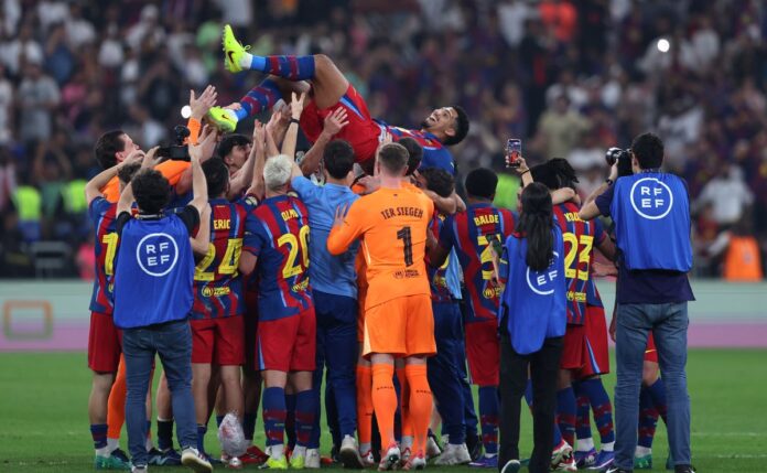 Dominante: Barcelona afasta Real Madrid na corrida por títulos da Supercopa da Espanha