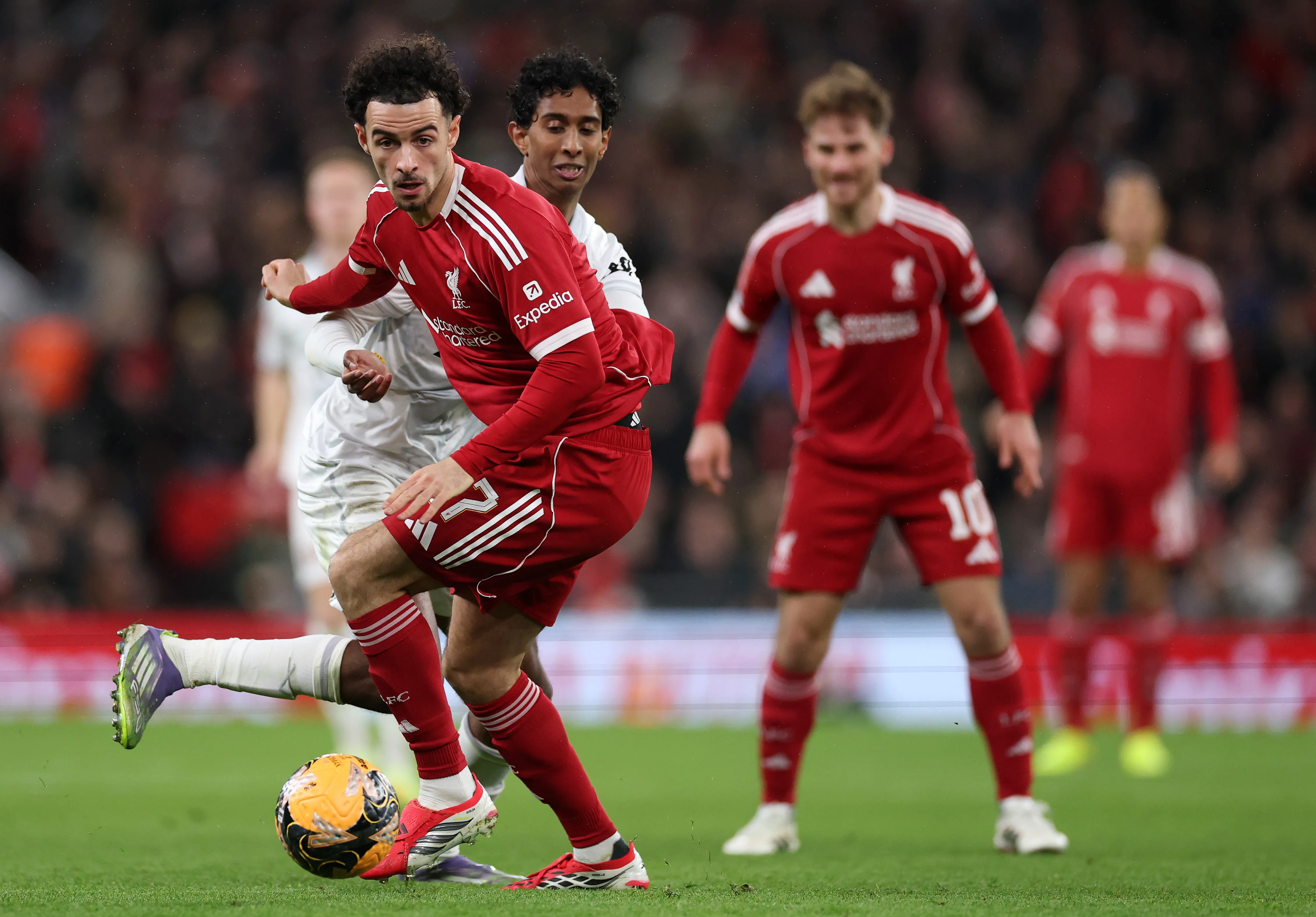 Curtis Jones durante partida do Liverpool. (Photo by Jan Kruger/Getty Images)