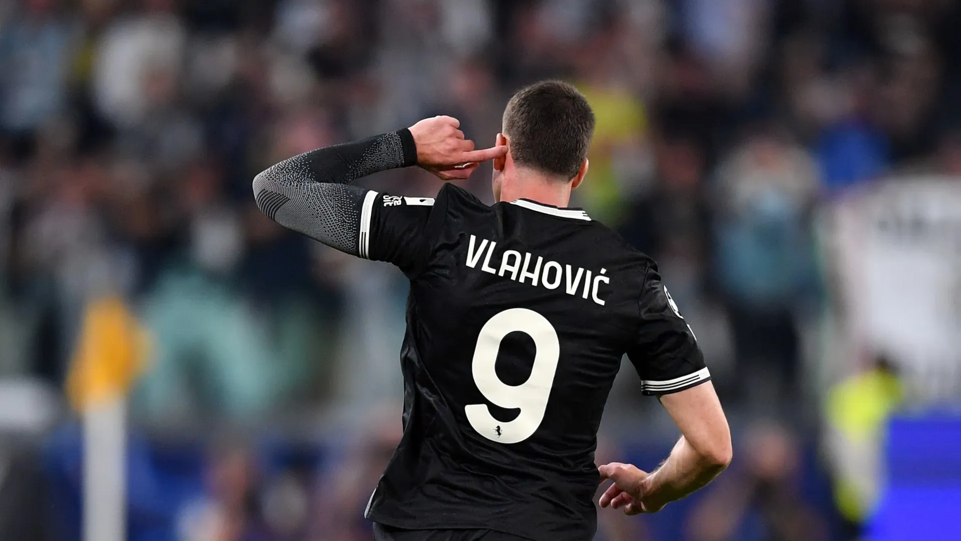 Dusan Vlahovic em jogo da Juventus