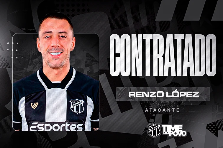 Renzo López, centroavante uruguaio do Ceará.